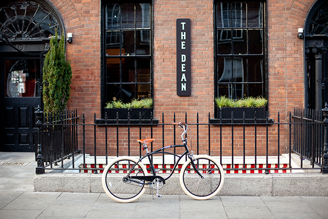 Bicycle outside the front of The Dean Dublin