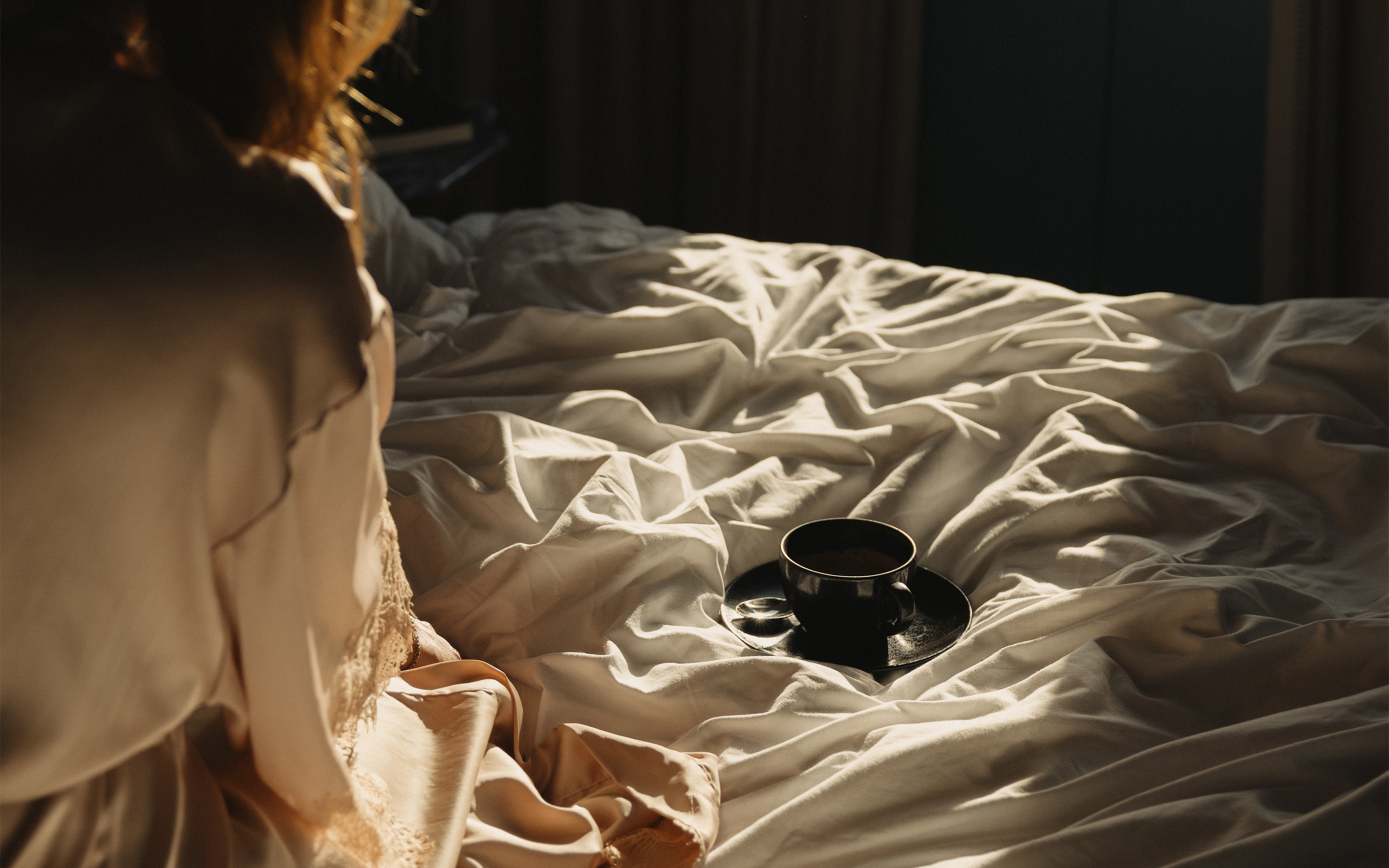 Close up of Dean Galway Bed with morning light