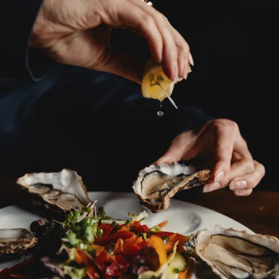 Oysters served at The Dean Galway