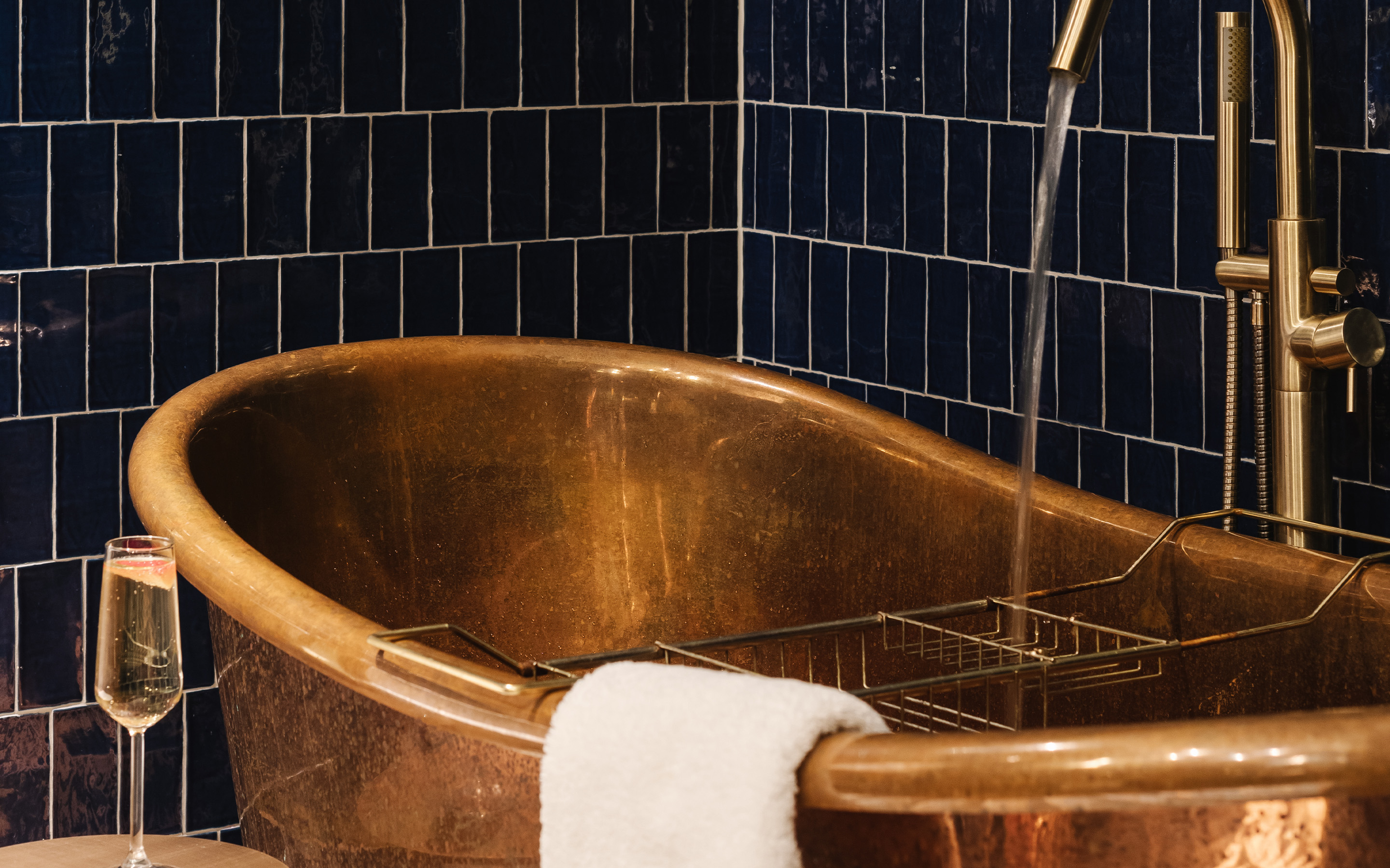 The Copper bathrub in the Copper Suite rooms in The Dean Cork