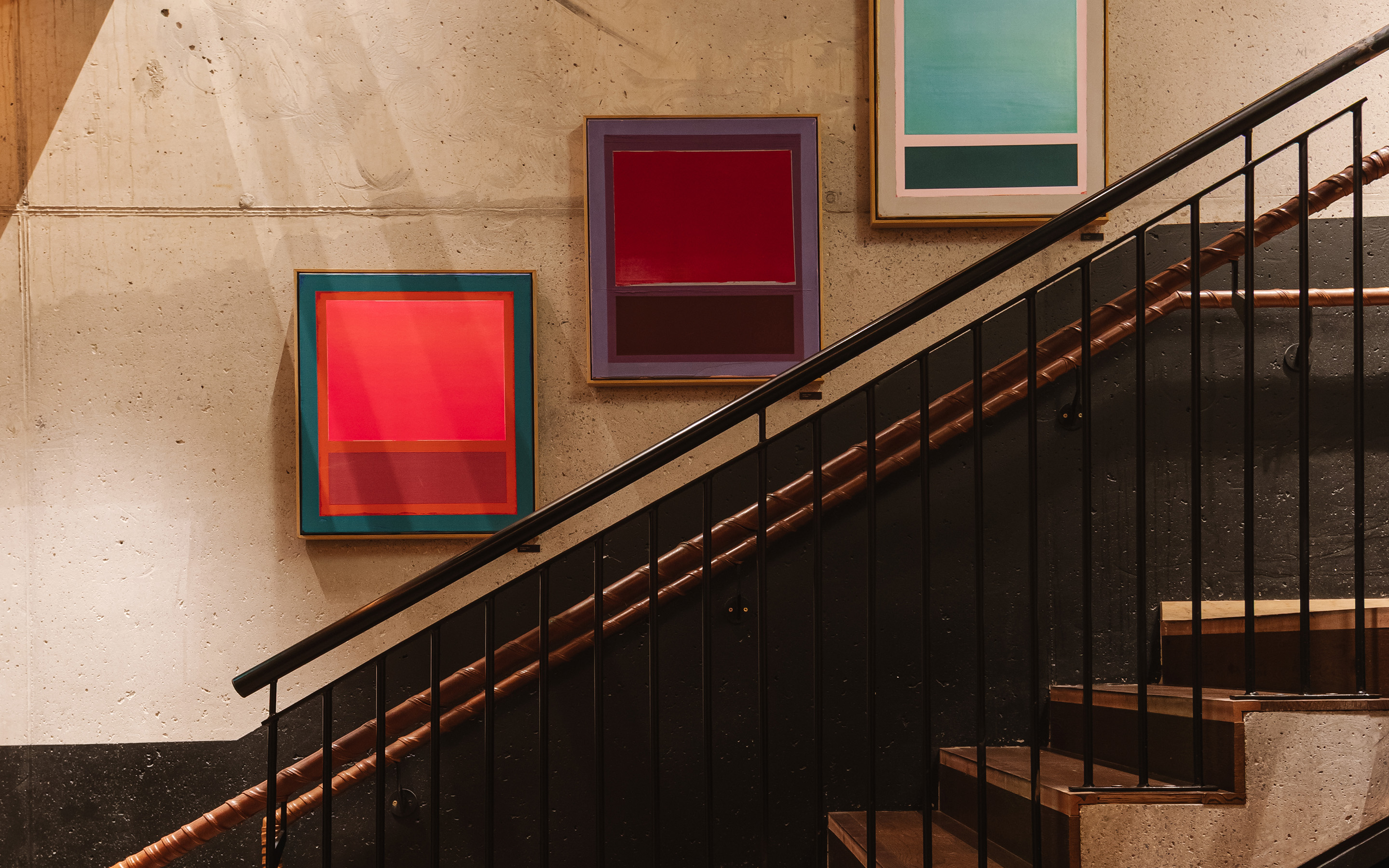 Art on the stairwell of The Dean Galway